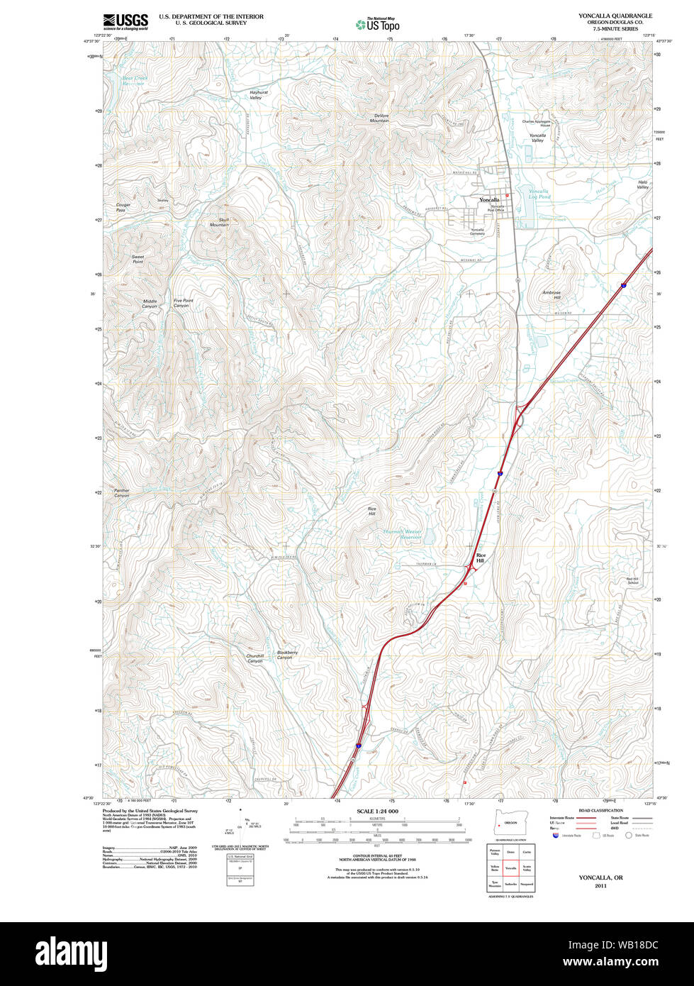 Map of yoncalla oregon Cut Out Stock Images & Pictures Alamy