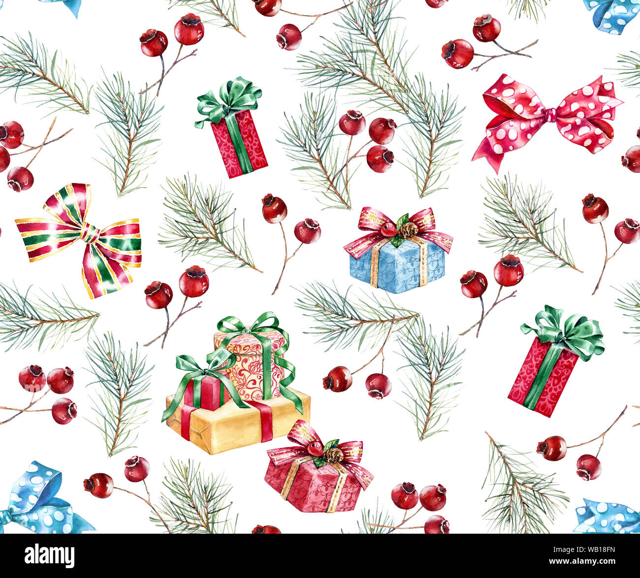 Data Cable Suitable for All Phones Christmas Wreath Seamless Pattern