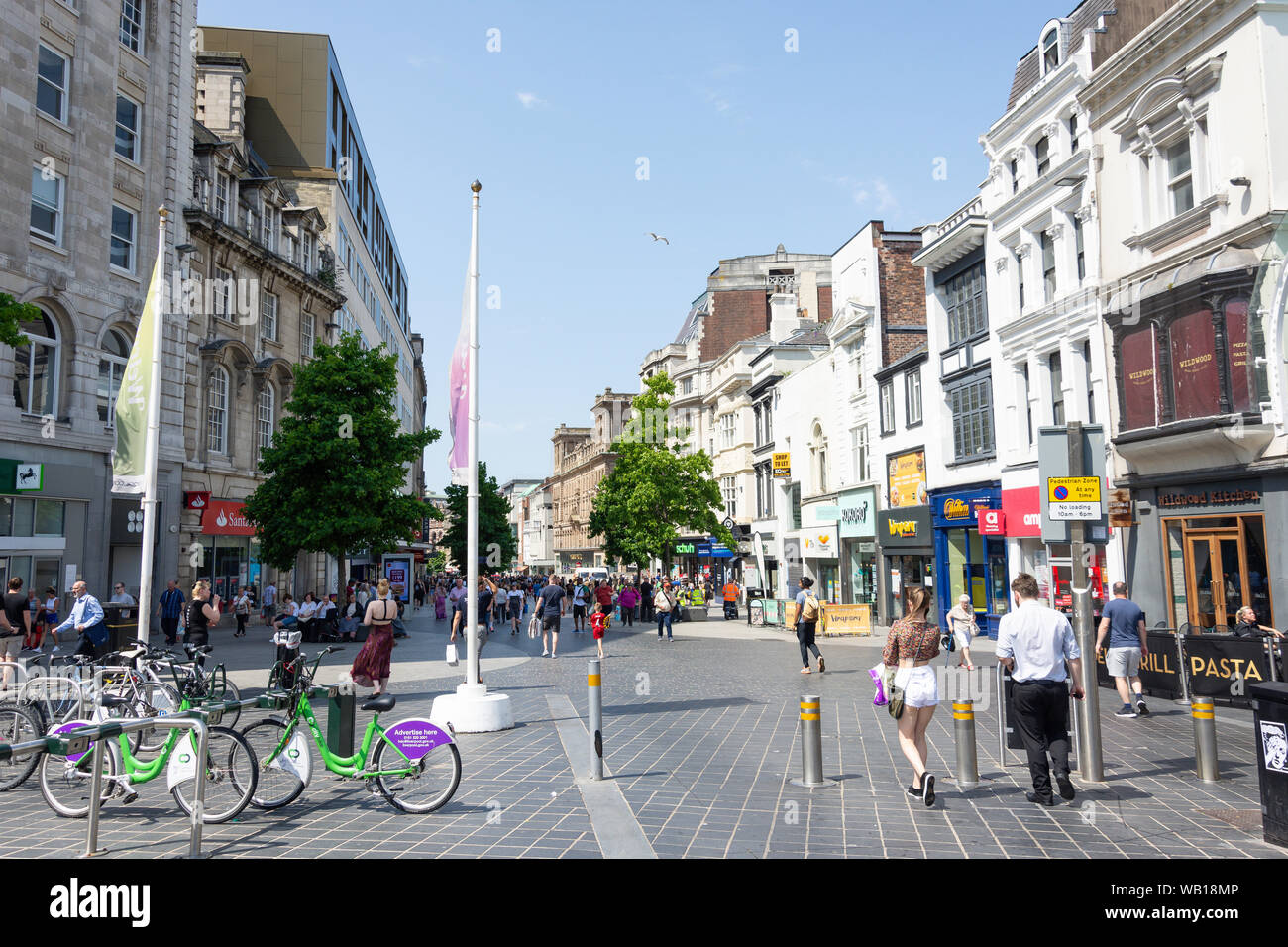 Pedestrianised Church Street, Liverpool, Merseyside, England, United Kingdom Stock Photo
