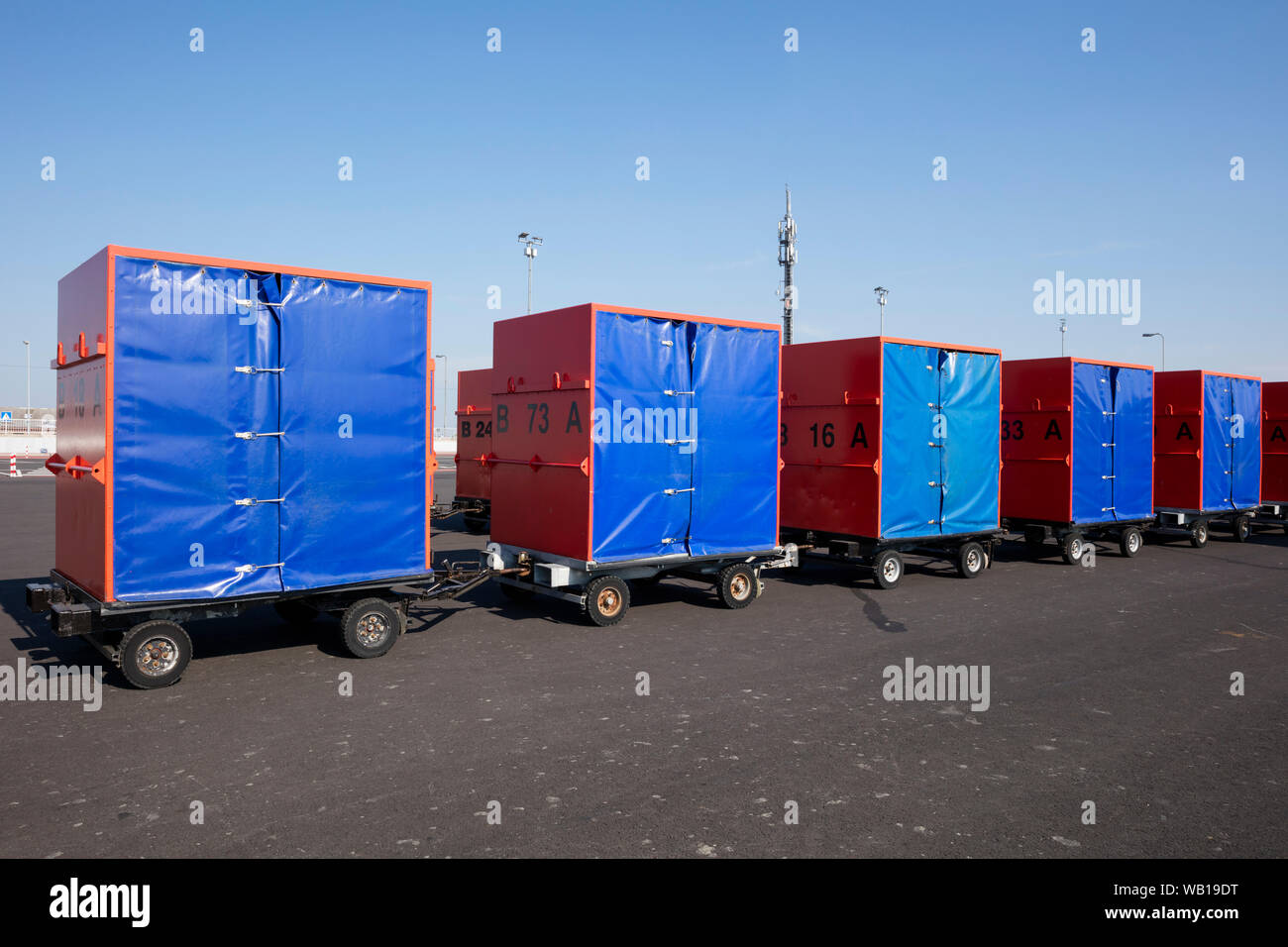Germany, Norddeich, baggage containers Stock Photo