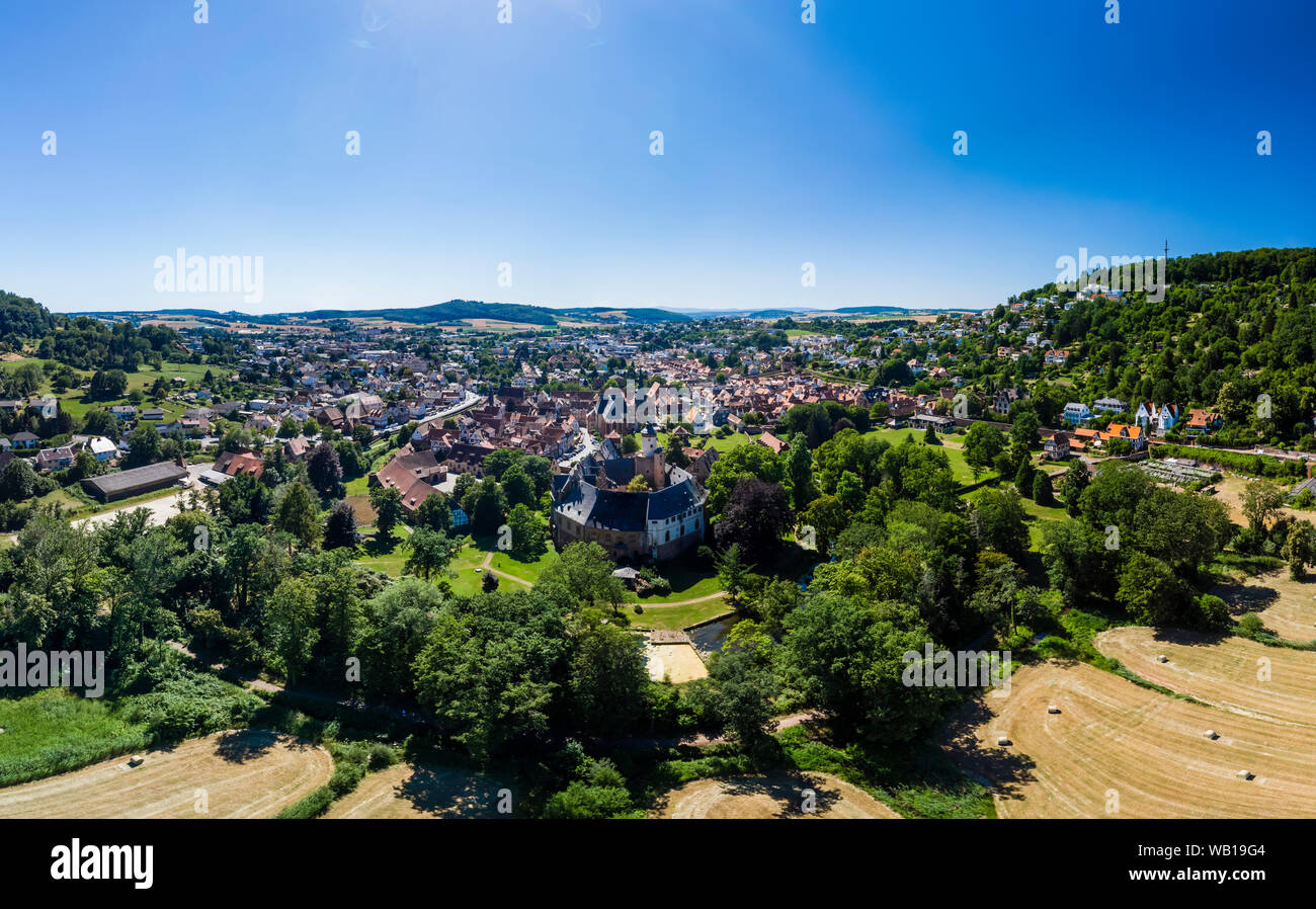 Germany, Hesse, Wetterau, Budingen with Budingen castle Stock Photo