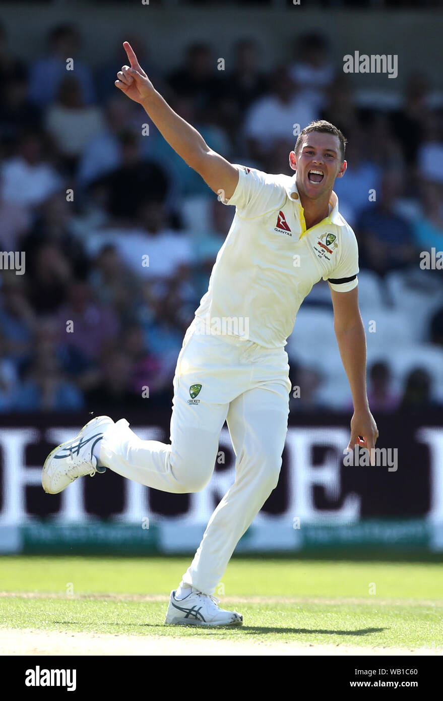 During day two third ashes test match headingley hires stock