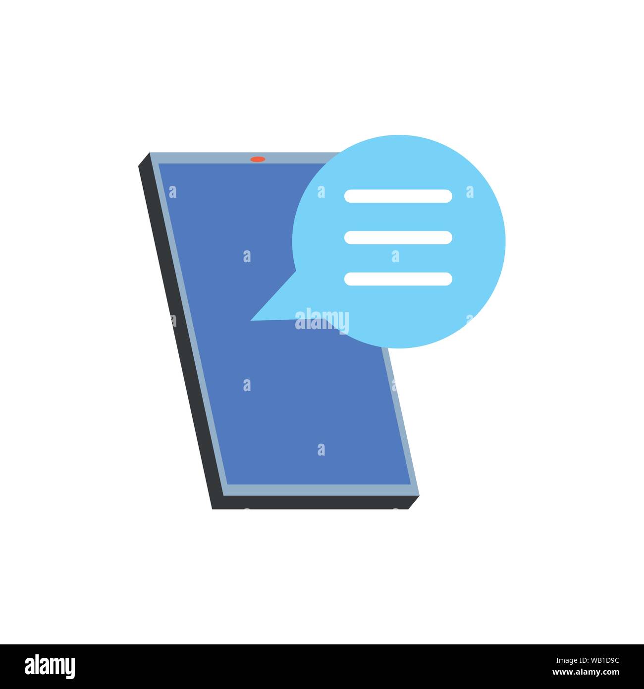 smartphone device with speech bubbles vector illustration design Stock ...