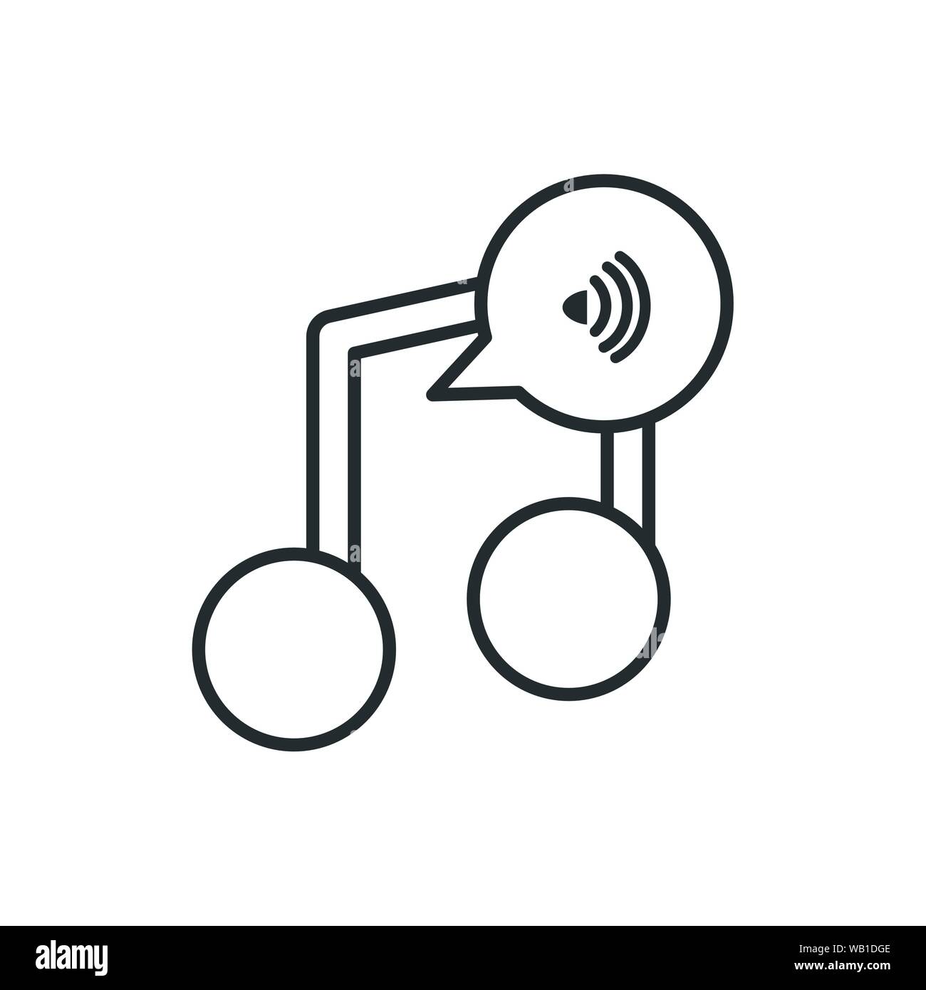 music note sound isolated icon vector illustration design Stock Vector ...