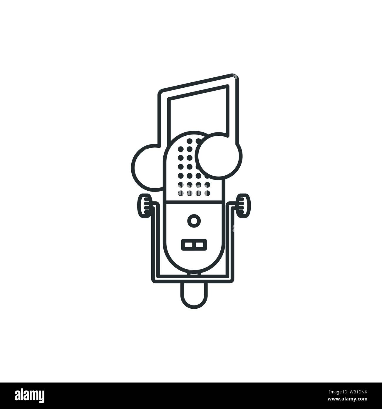 microphone audio device technology icon vector illustration design ...
