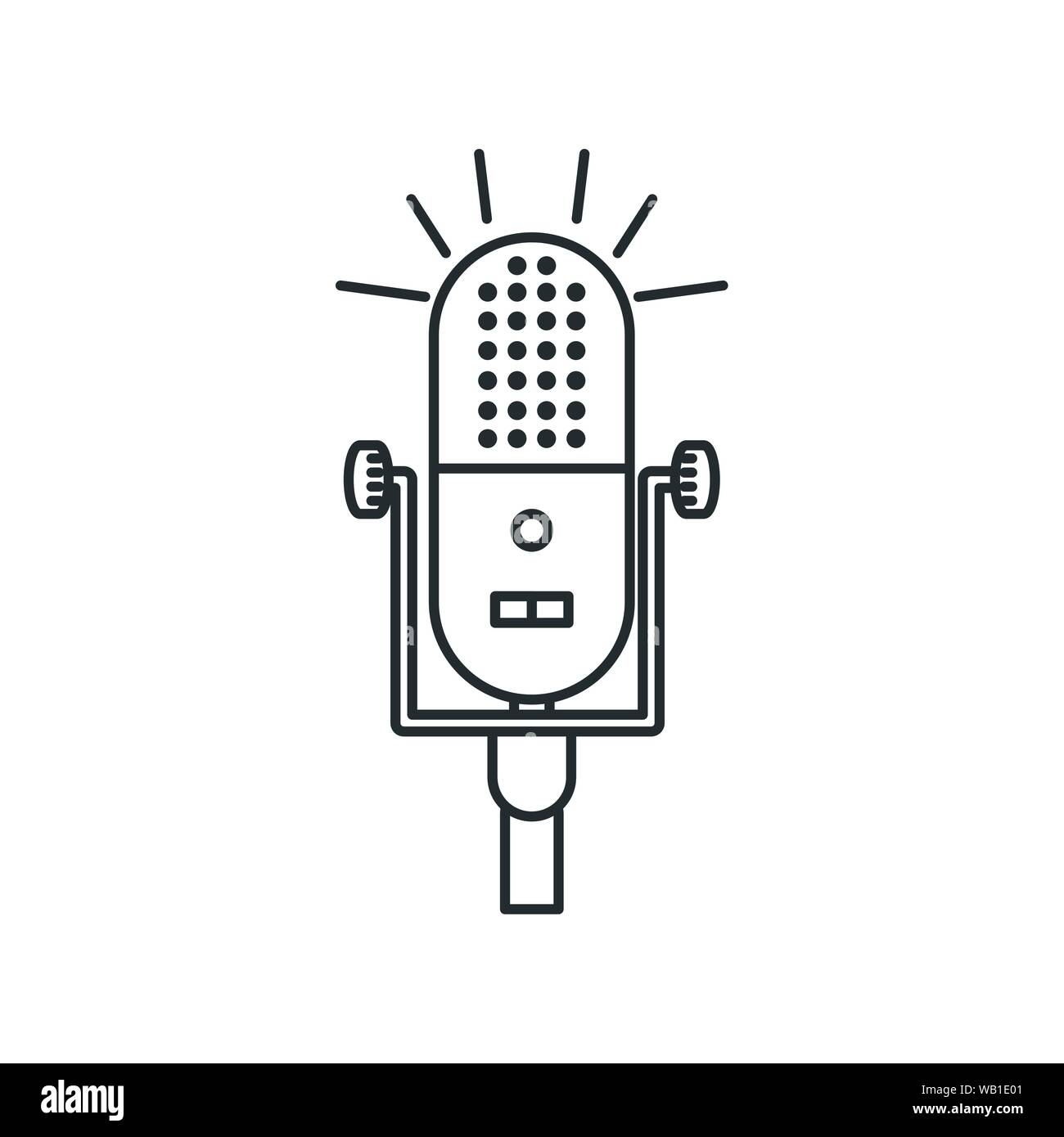 microphone audio device technology icon vector illustration design ...