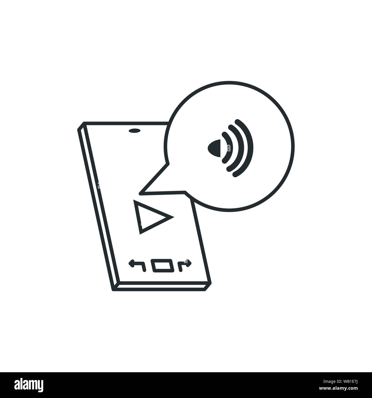 smartphone device with media player technology vector illustration ...