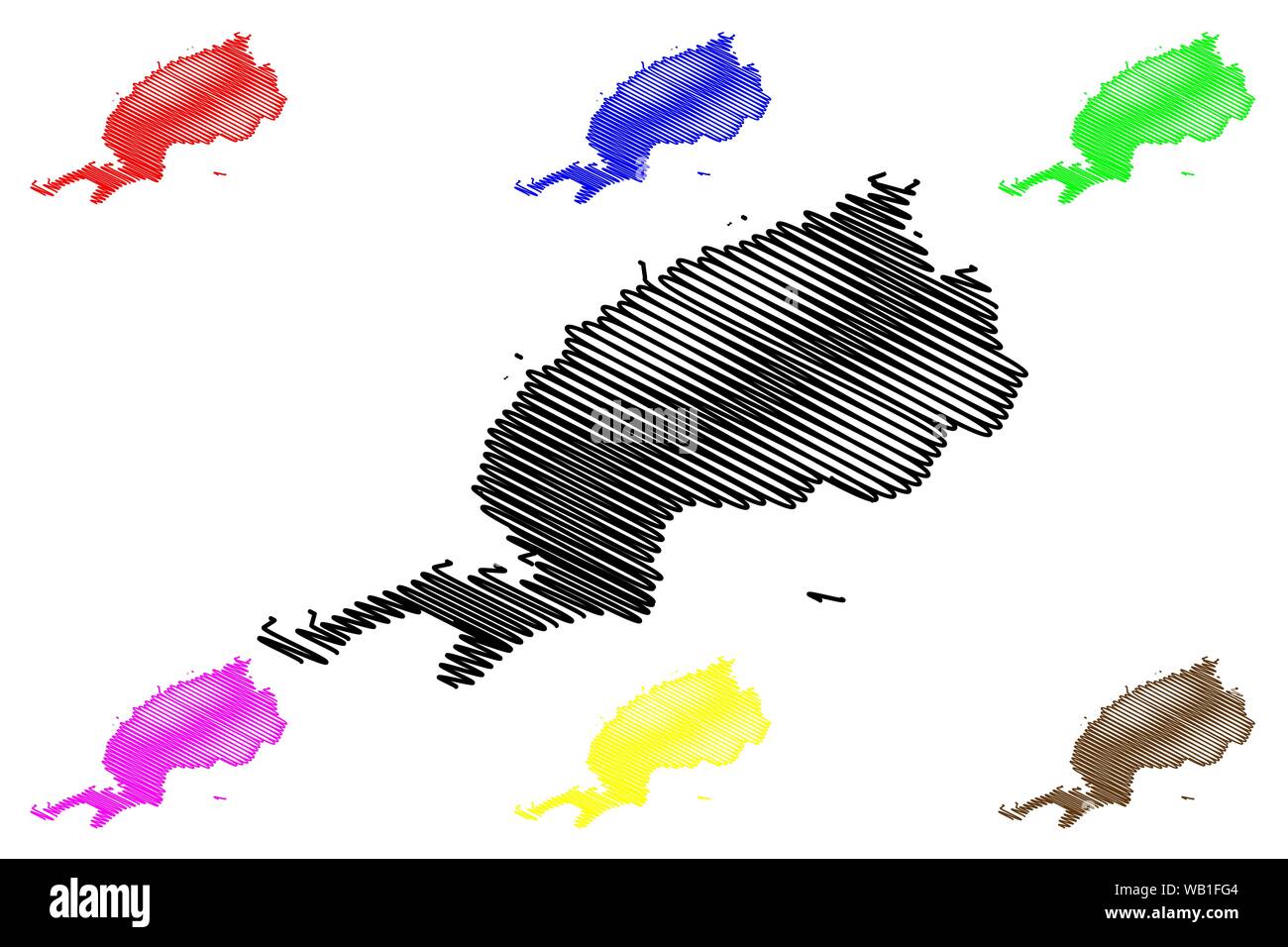 Pinar del Rio Province (Republic of Cuba, Provinces of Cuba) map vector ...