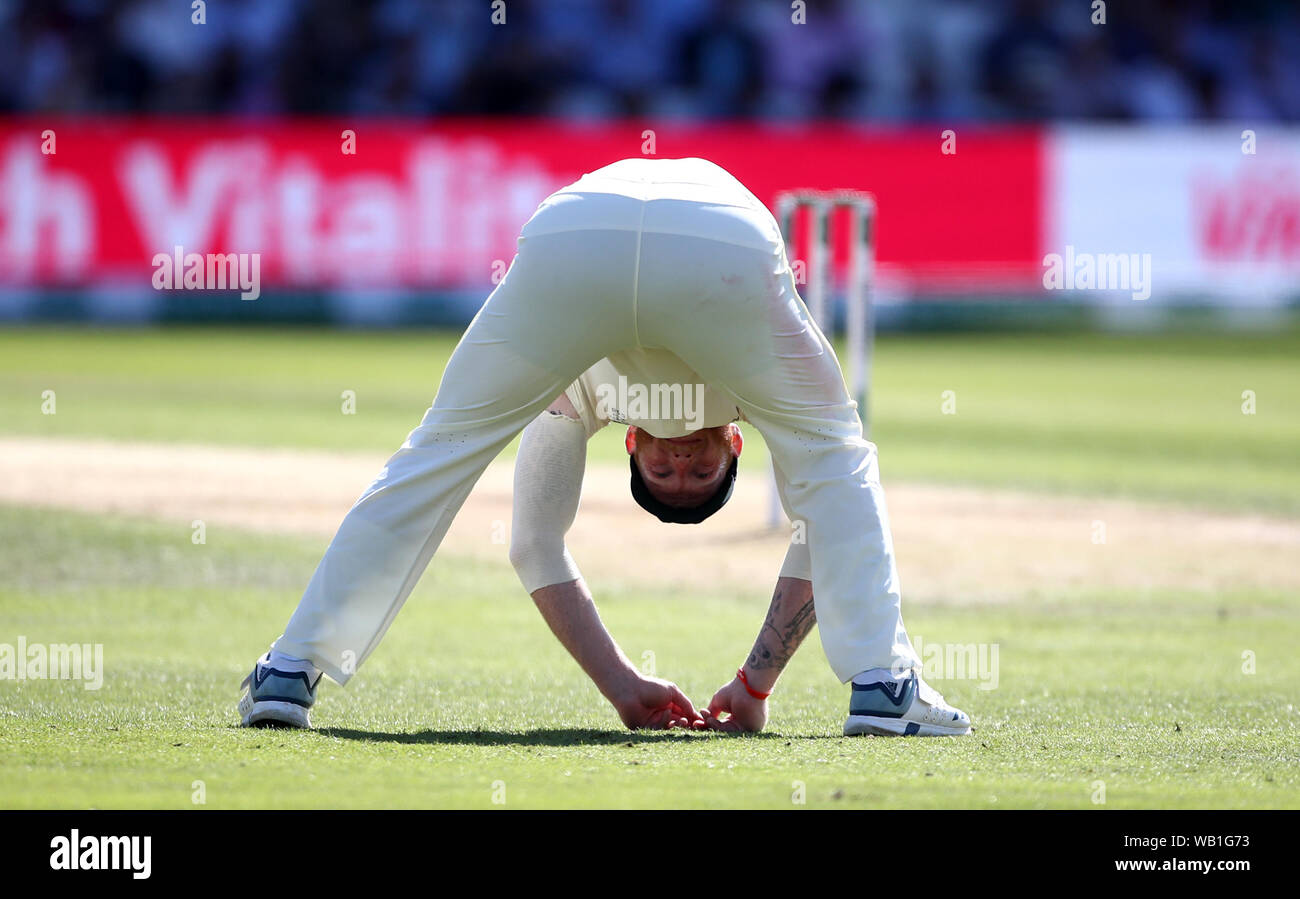Englan's Ben Stokes during day two of the third Ashes Test match at Headingley, Leeds. Stock Photo