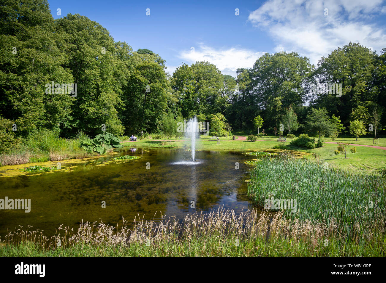 fountain at boswell estate in auchinleck Stock Photo