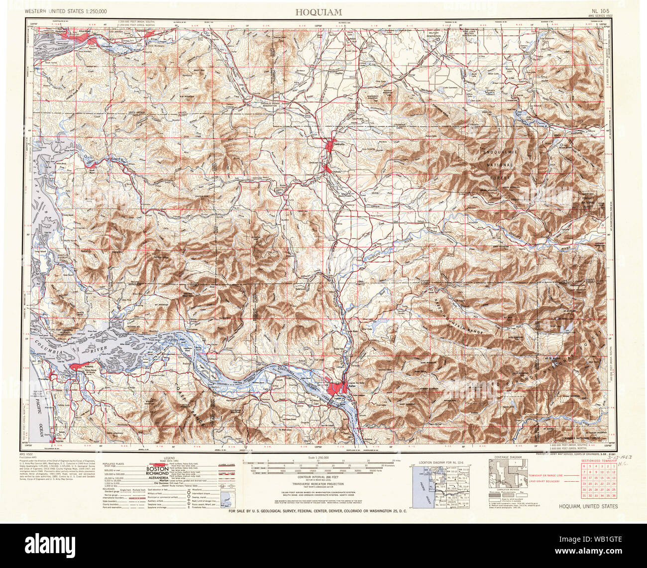 Hoquiam map hires stock photography and images Alamy
