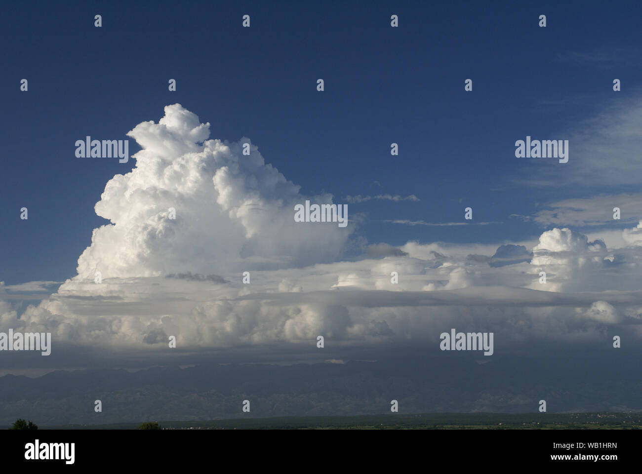 blue sky with clouds Stock Photo