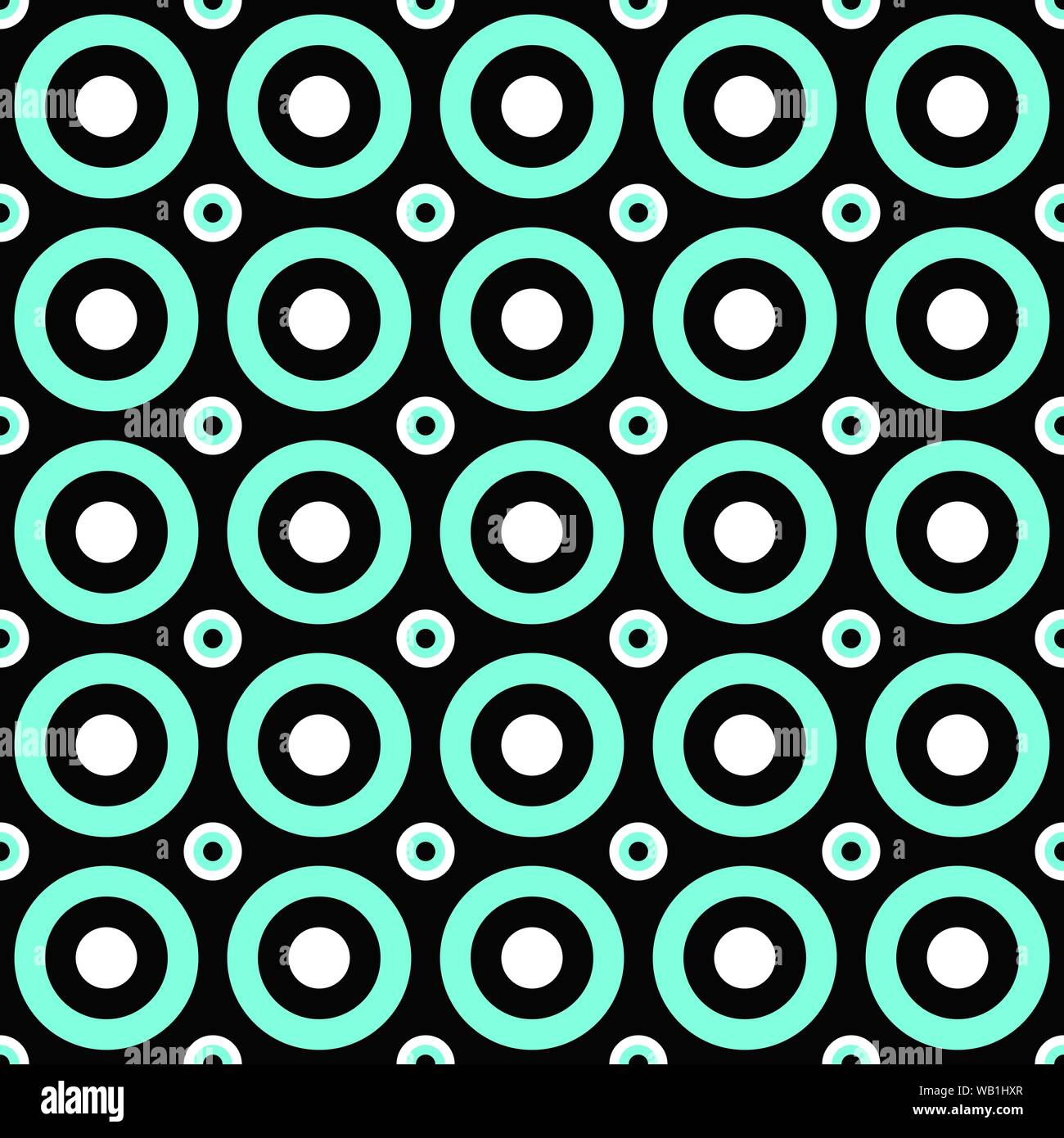 Seamless abstract circle pattern background design - colored vector graphic Stock Vector