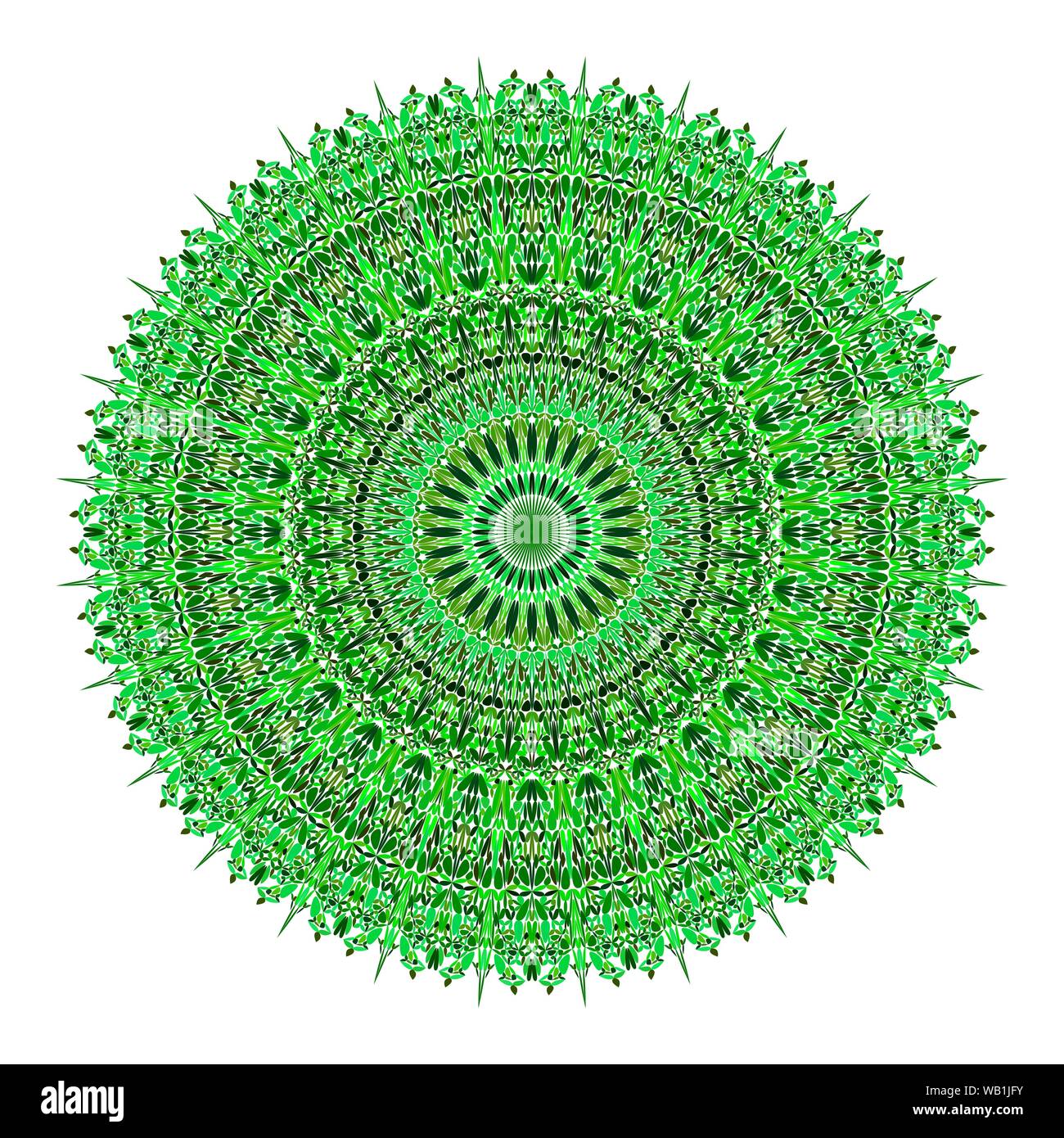 Green floral mandala - abstract circular vector graphic design Stock ...