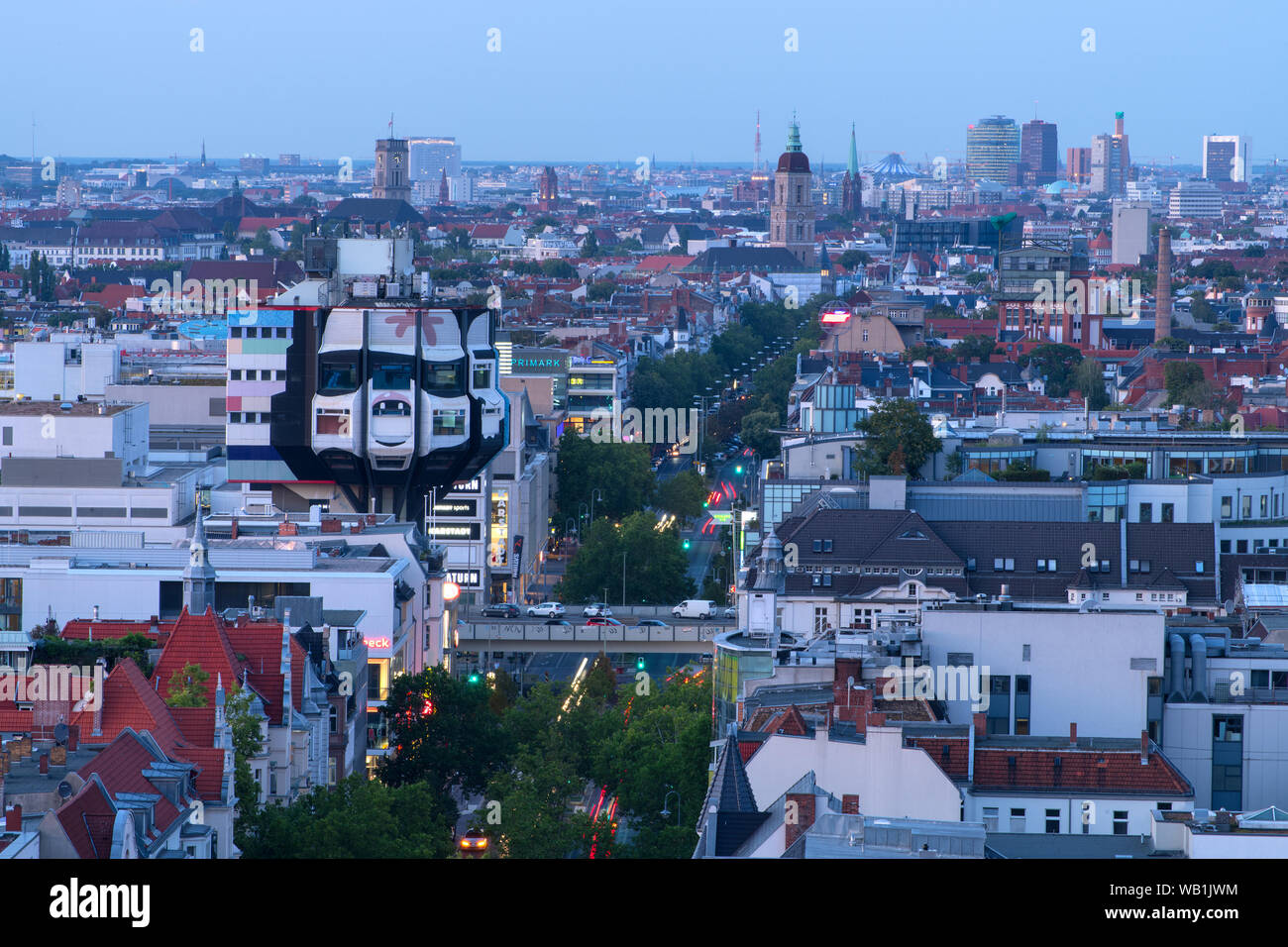 view from Steglitzer Kreisel over Berlins district Steglitz and schöneberg,  Germany Stock Photo - Alamy