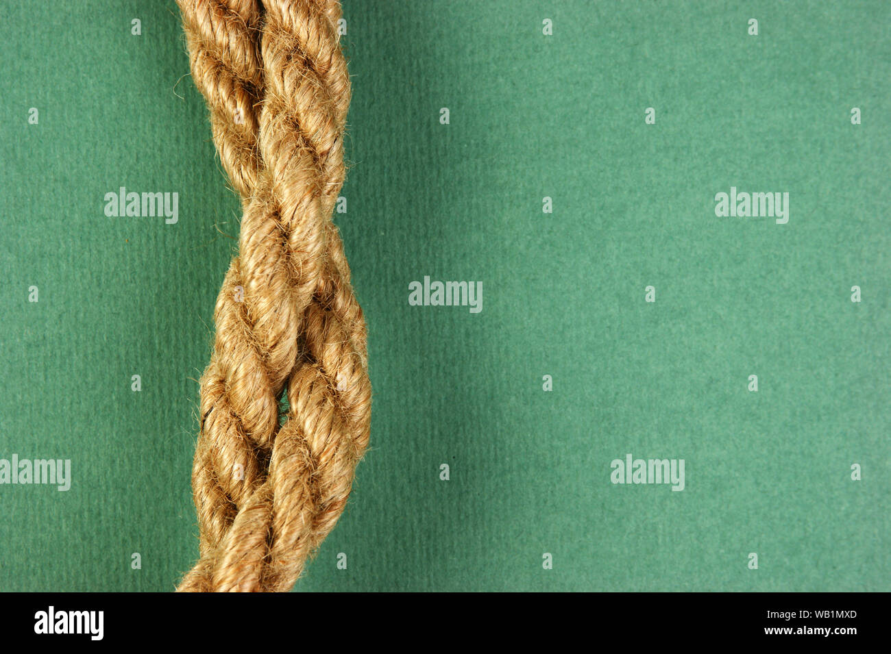 Rope on the green background Stock Photo - Alamy