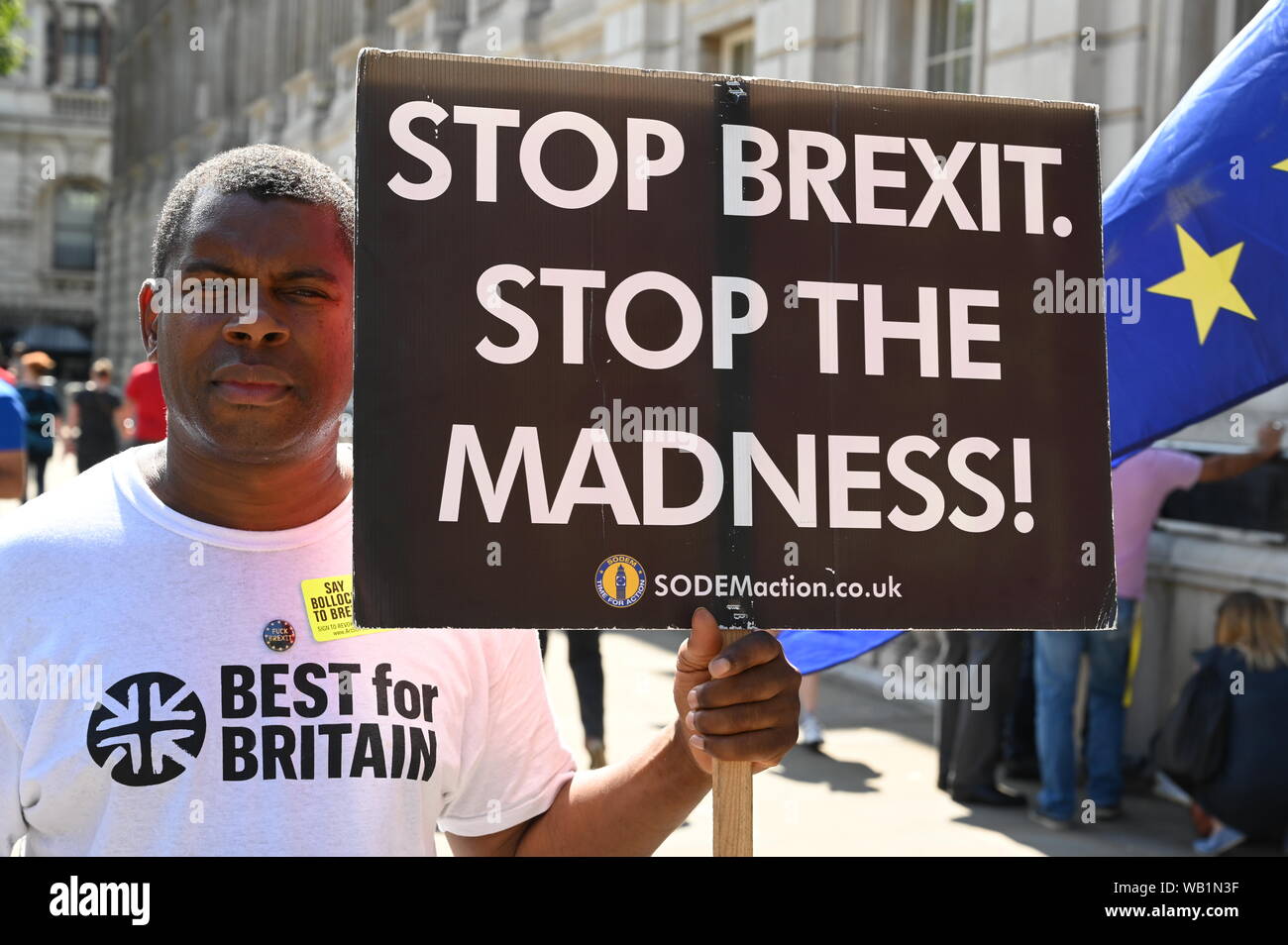 Stop Brexit SODEM Protest, The Cabinet Office, Whitehall, London. UK Stock Photo