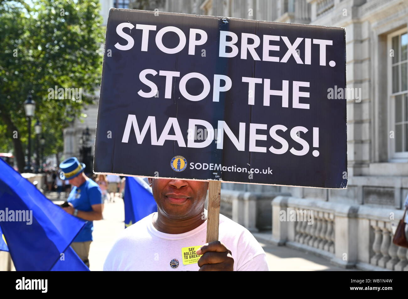 Stop Brexit SODEM Protest, The Cabinet Office, Whitehall, London. UK Stock Photo