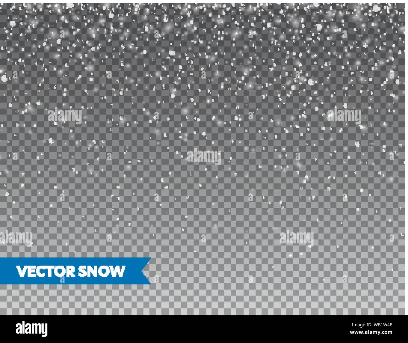 Realistic falling snow with snowflakes. Winter transparent background ...