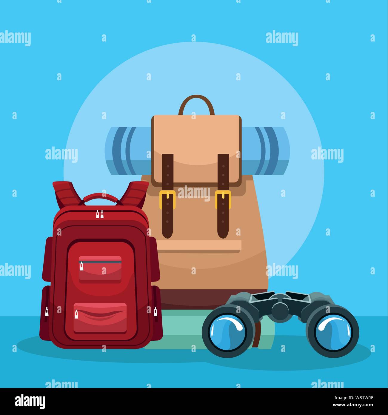Travel and adventure in with backpack Stock Vector Image & Art - Alamy