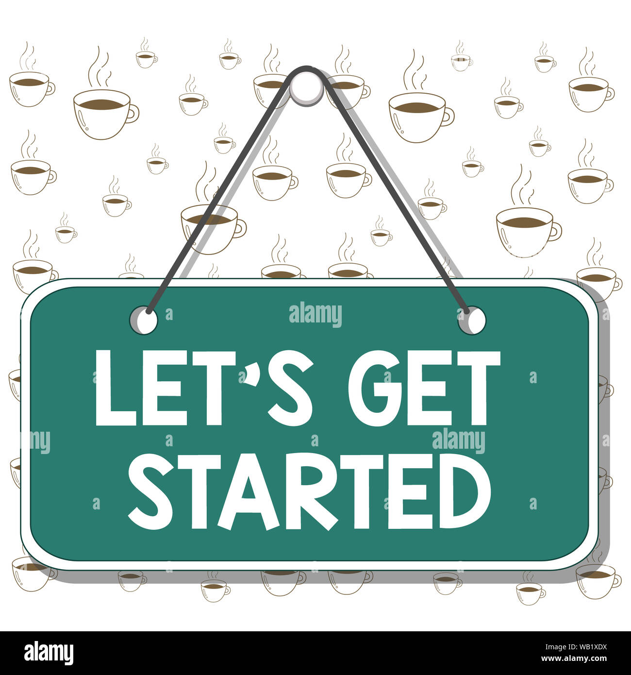 Writing note showing Let S Is Get Started. Business concept for to ...