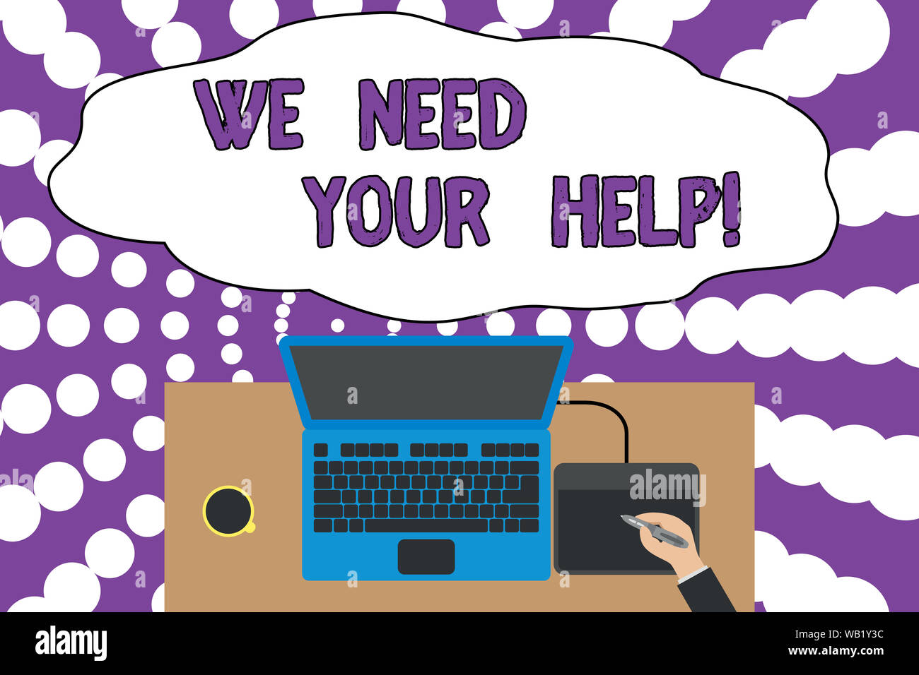 Writing Note Showing We Need Your Help Business Concept For