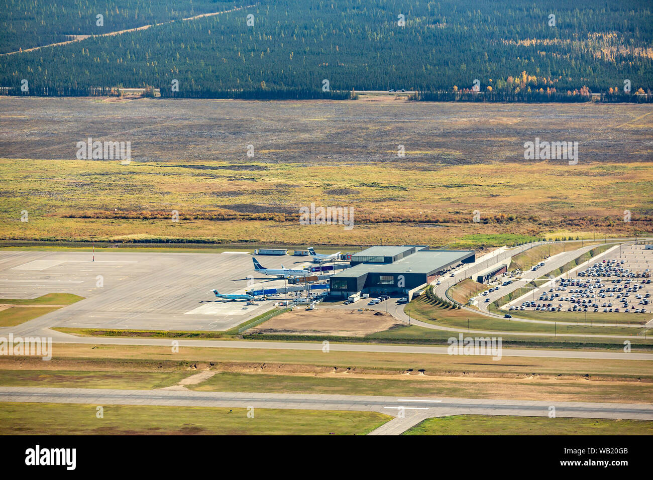 Fort McMurray airport new terminal building. Stock Photo