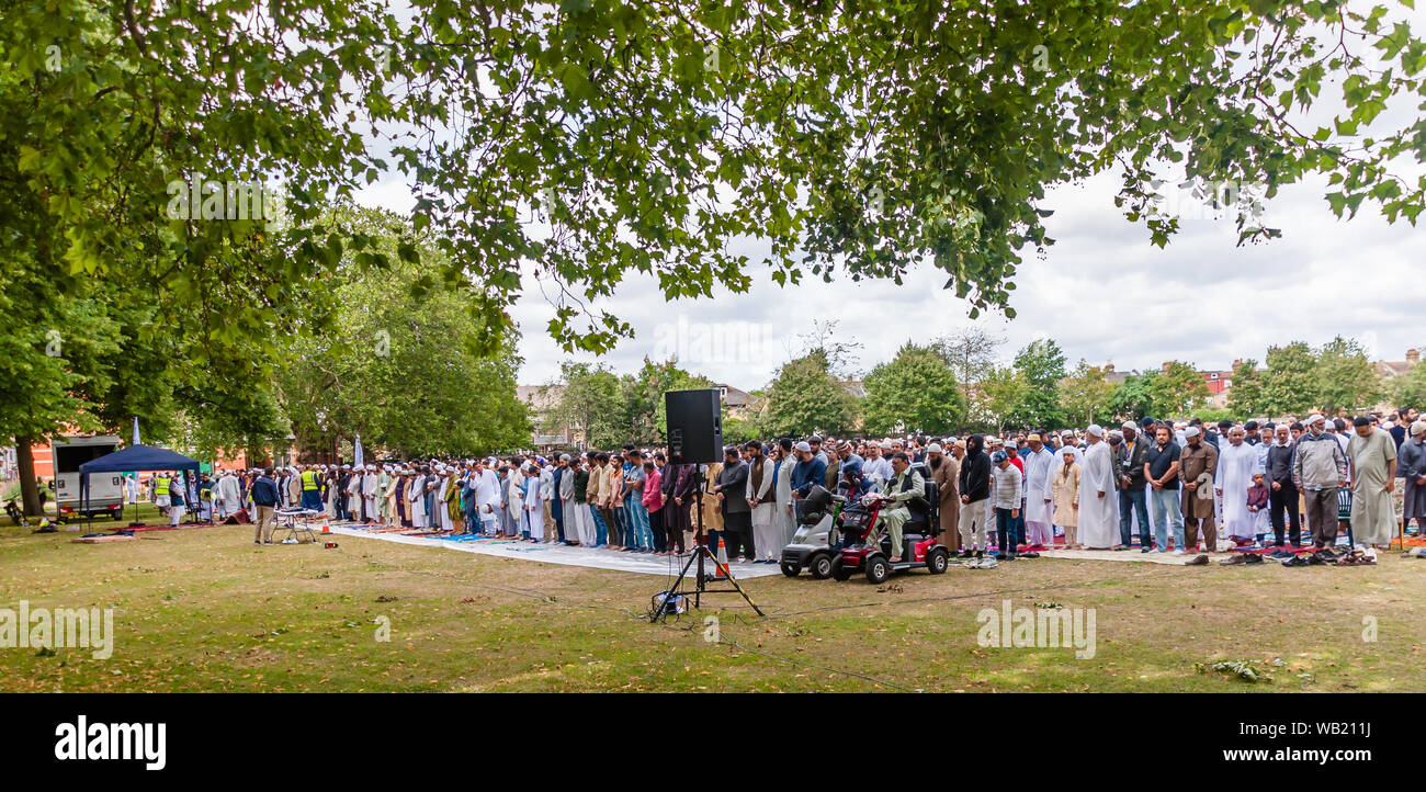 London, England, UK August 11, 2019Eid alAdha, Eid prayers in the