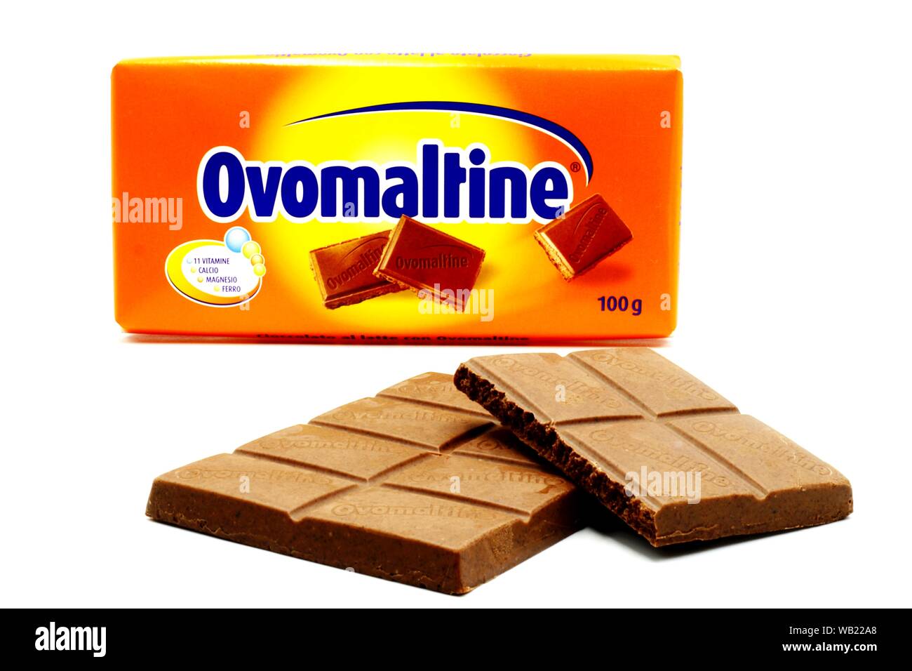 Ovomaltine Chocolate Bar. Ovomaltine is a registered trademark of