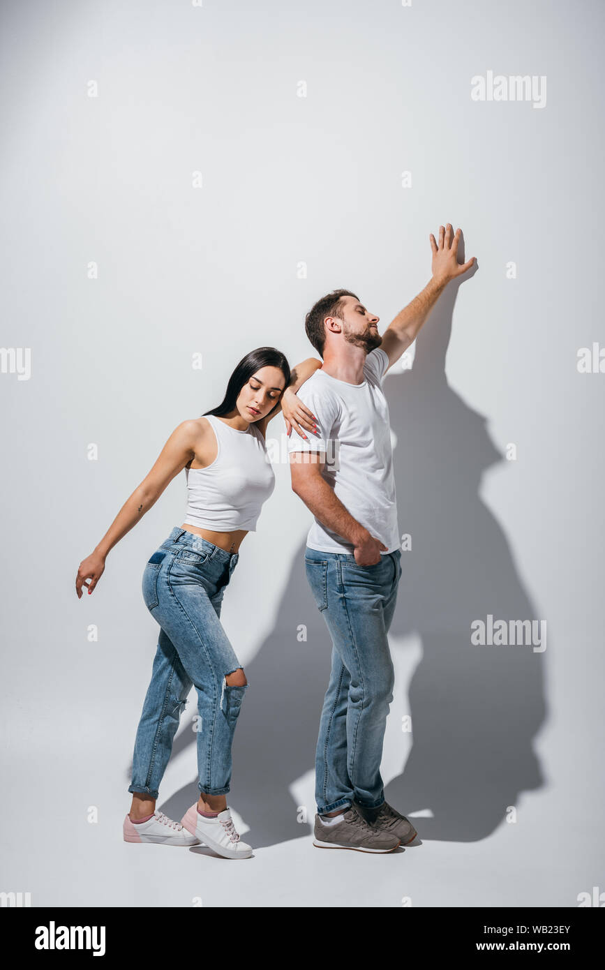 best friends teenage girl and boy together having fun, posing emotional on  white background, couple happy smiling, lifestyle people concept, blond and  brunette multi nations close up Stock Photo | Adobe Stock
