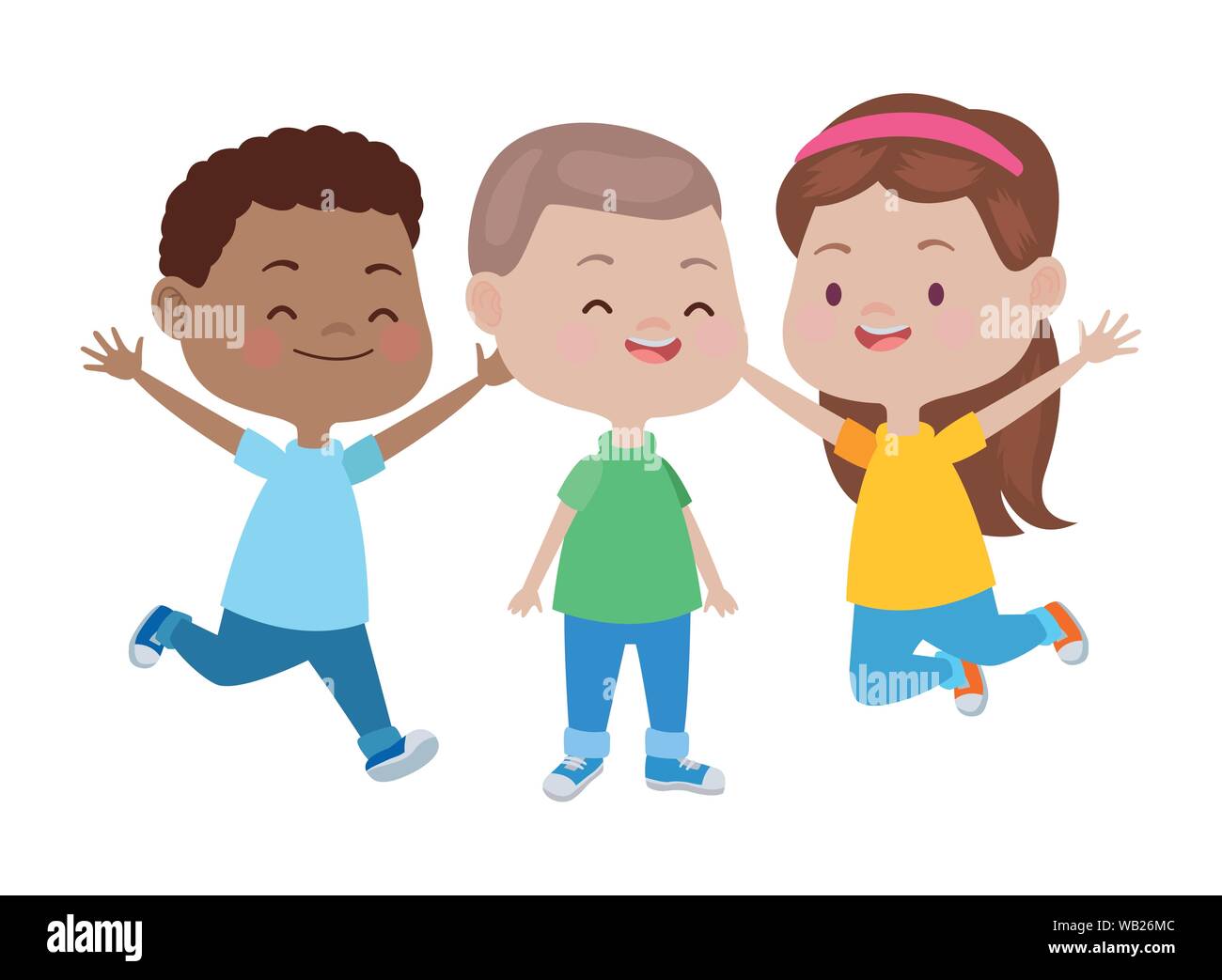 Cute happy kids having fun Stock Vector Image & Art - Alamy
