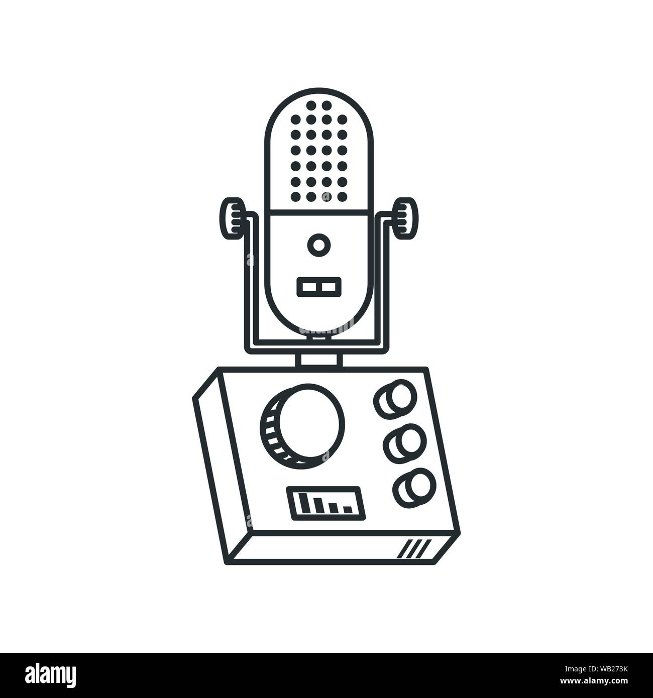 microphone audio device technology icon vector illustration design ...