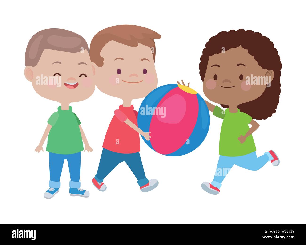 Cute happy kids having fun Stock Vector Image & Art - Alamy