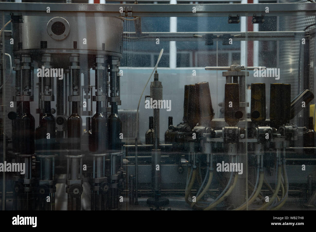 Winery wine production prepared clean bottle conveyor Stock Photo Alamy