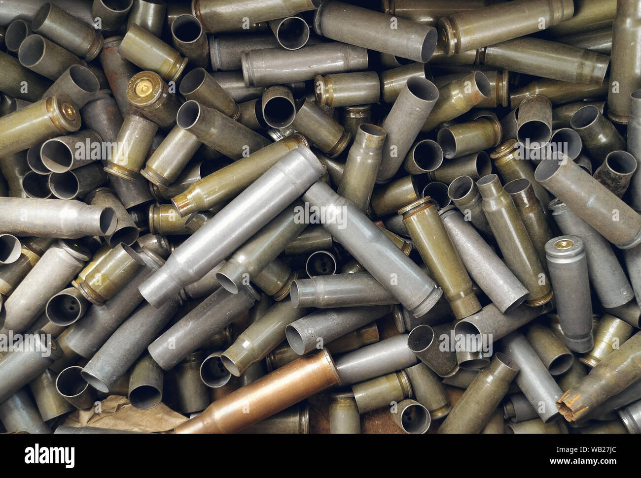 Saint-Petersburg, Russia - August 22, 2019: old used shotgun shells are ...