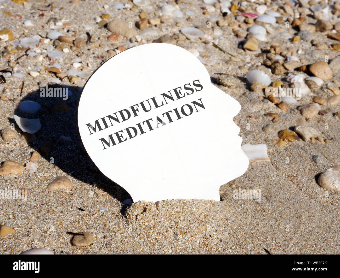 Mindfulness meditation sign on a head shape Stock Photo - Alamy