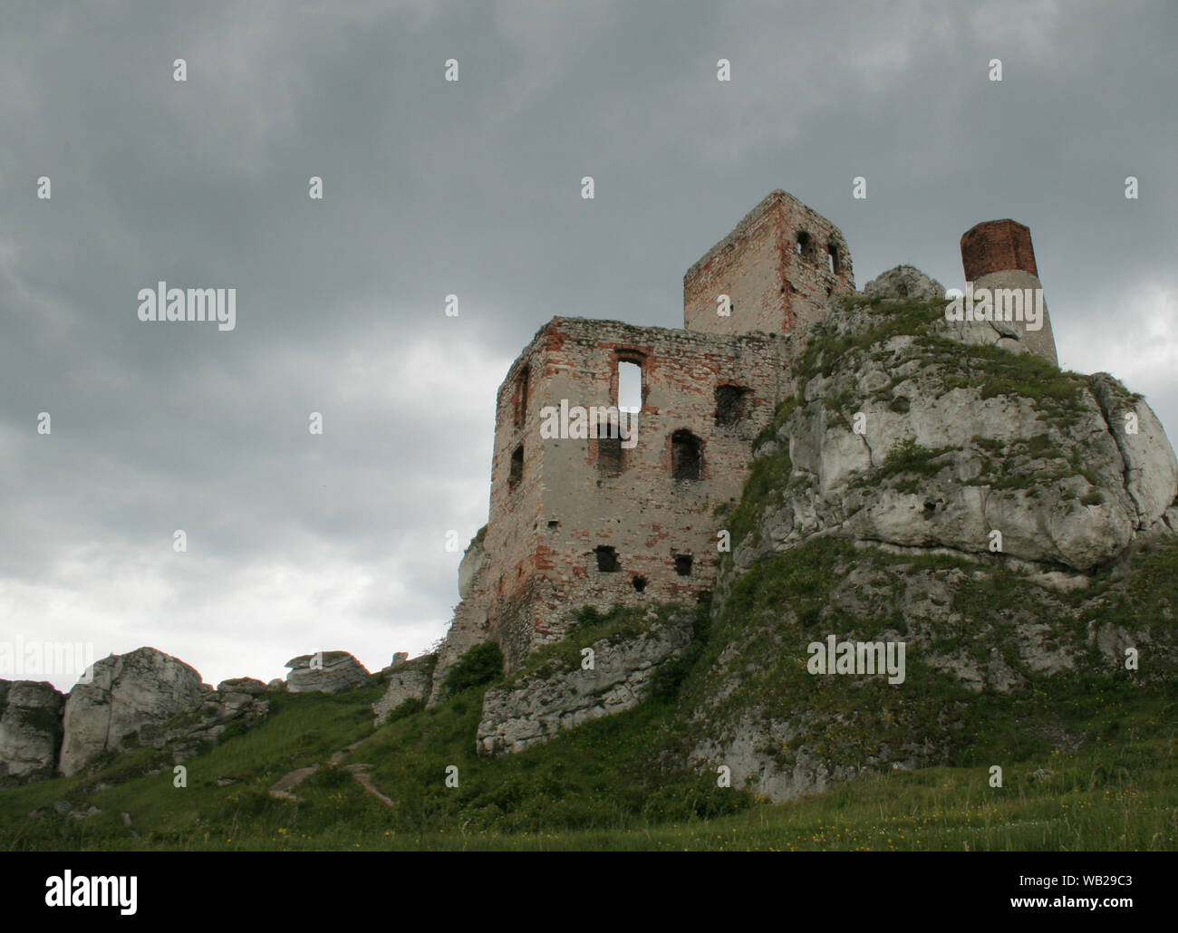 Ruins of the castle in Olsztyn, Poland. KrakowCzestochowa Upland, the