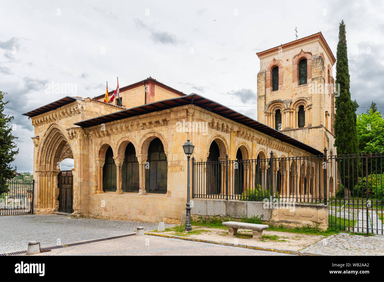 old church of San Juan de los Caballeros, Segovia, Castilla Leon Stock Photo