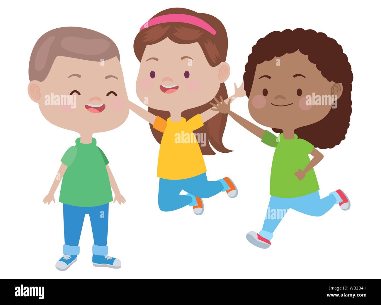 Cute happy kids having fun Stock Vector Image & Art - Alamy