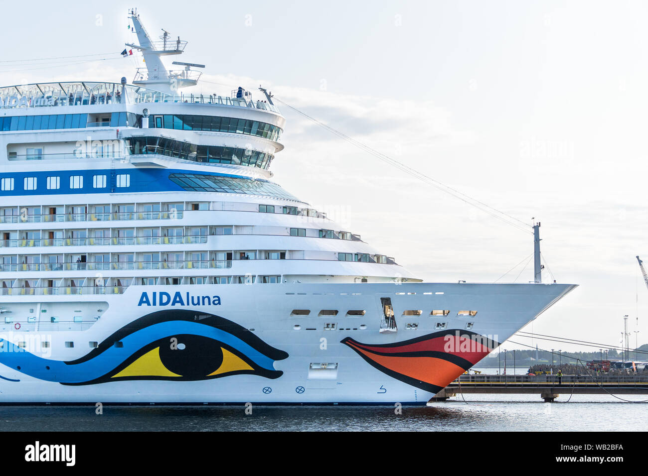 Cruise Ship Aidaluna Of The Aida Cruises Fleet Docked In Vanasadam Tallinn Harbour In Estonia Cruise Ship In The Baltic Sea Stock Photo Alamy