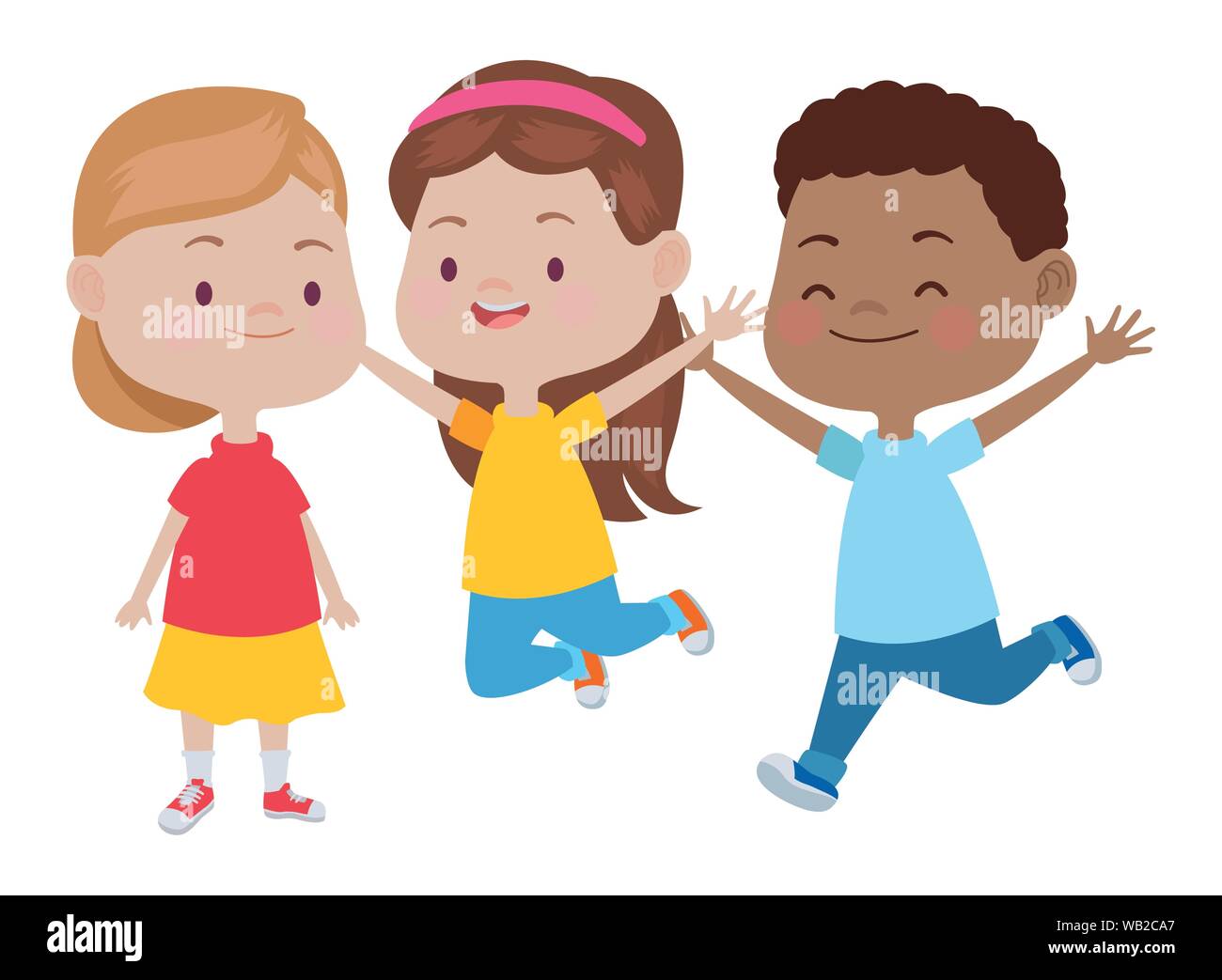 Cute happy kids having fun Stock Vector Image & Art - Alamy