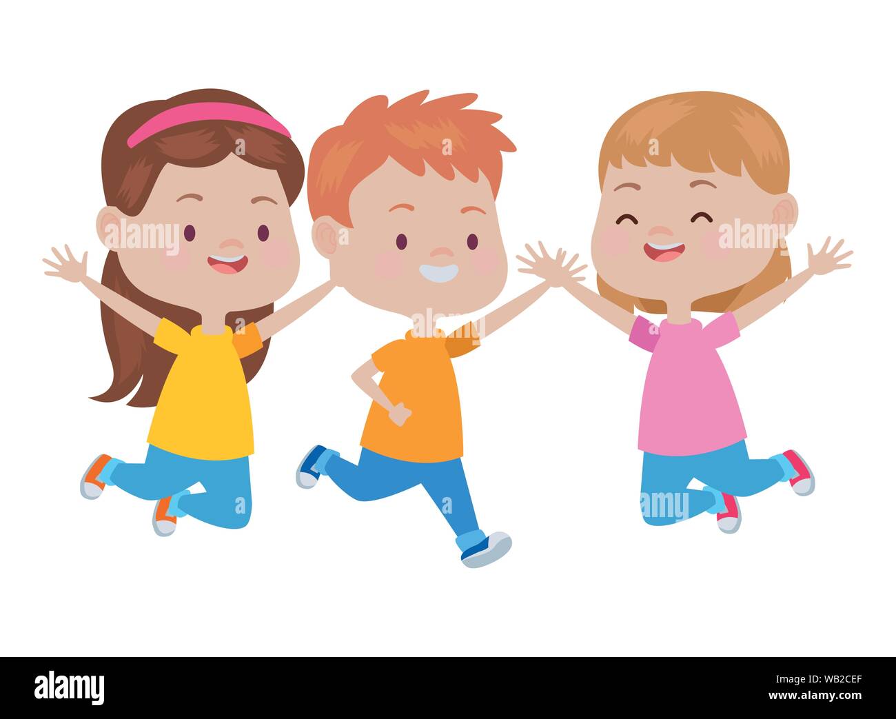Cute happy kids having fun Stock Vector Image & Art - Alamy