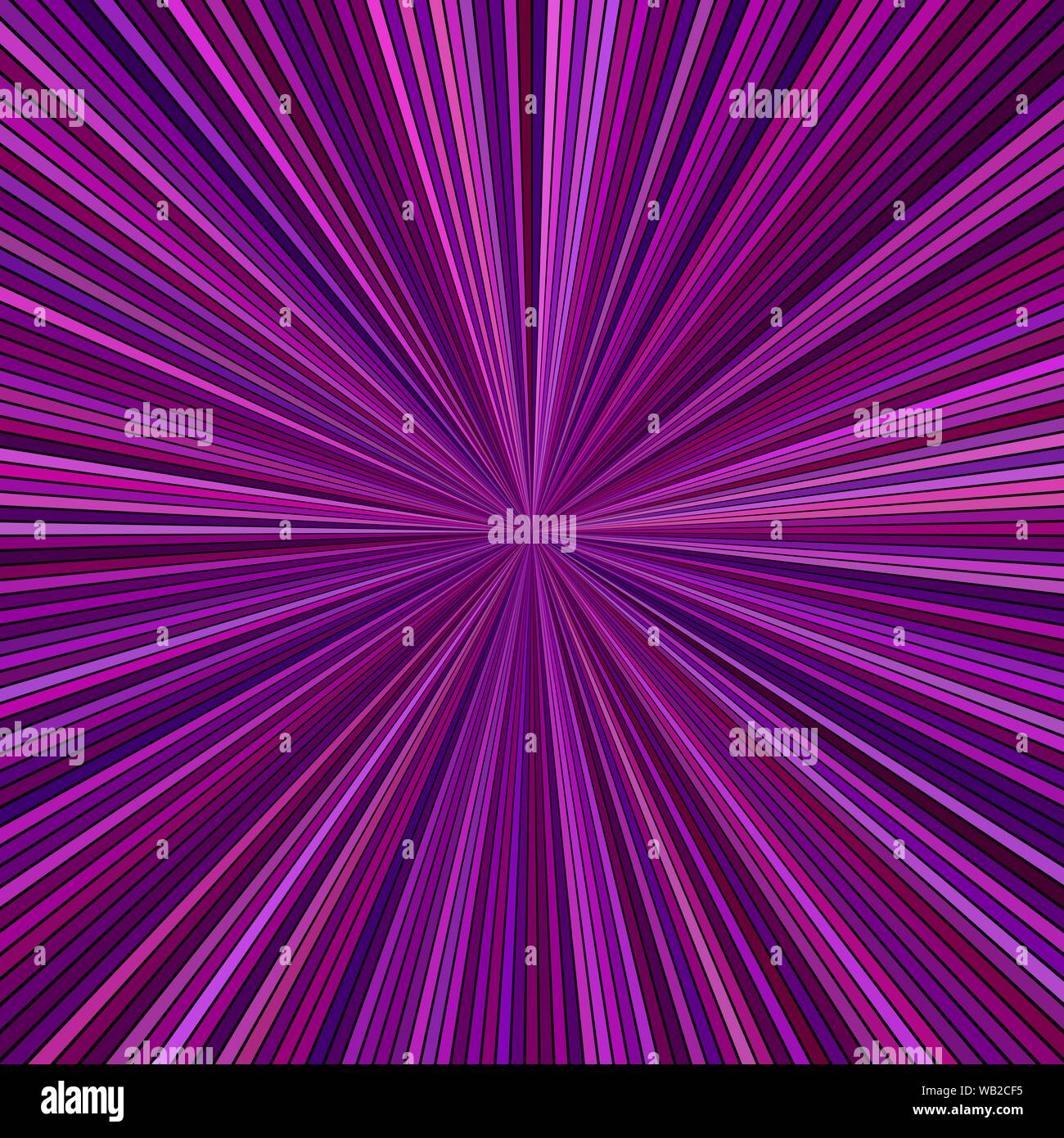 Purple psychedelic geometrcial explosion concept background - vector star burst graphic design Stock Vector
