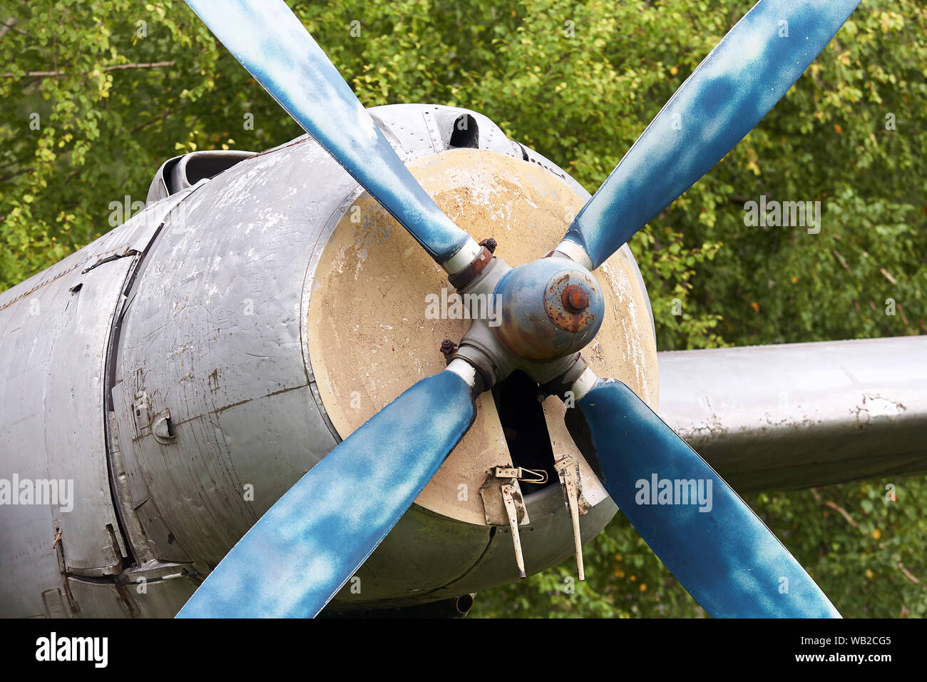 Elements of the old Soviet military plane close-up Stock Photo - Alamy