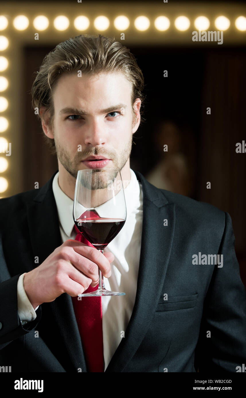 Man Or Businessman With Beard And Hairstyle In Formal Outfit With