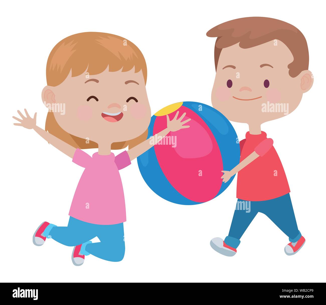 Cute happy kids having fun cartoons Stock Vector Image & Art - Alamy