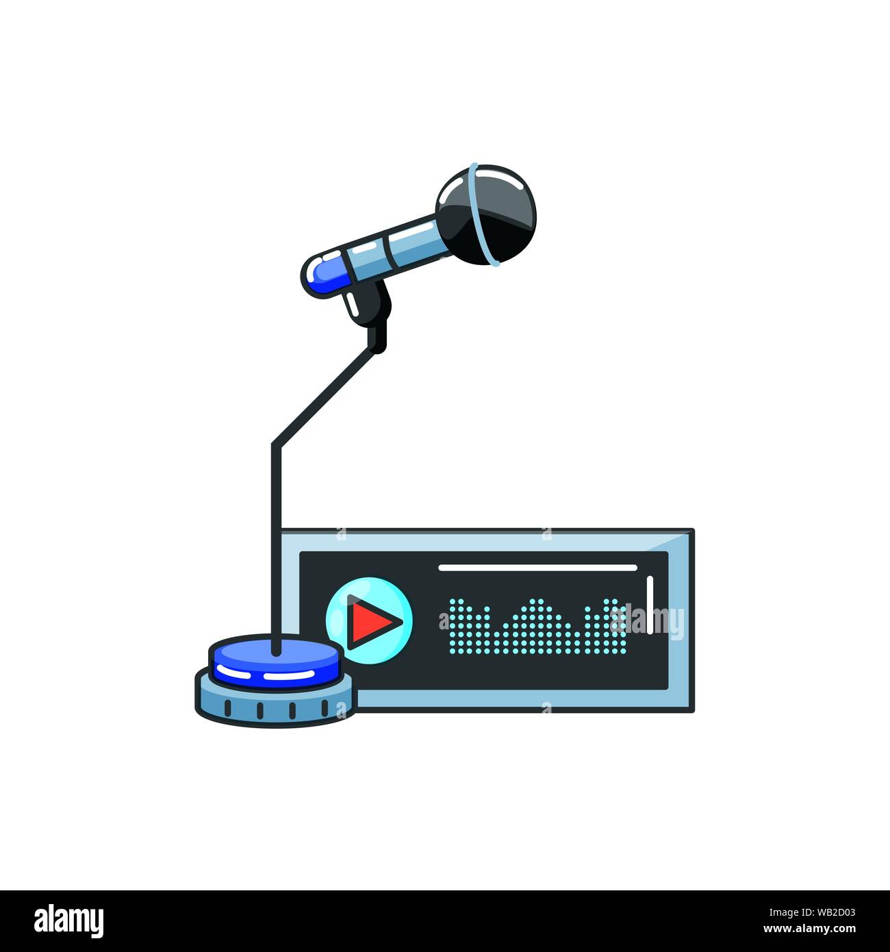 microphone audio device technology icon vector illustration design ...
