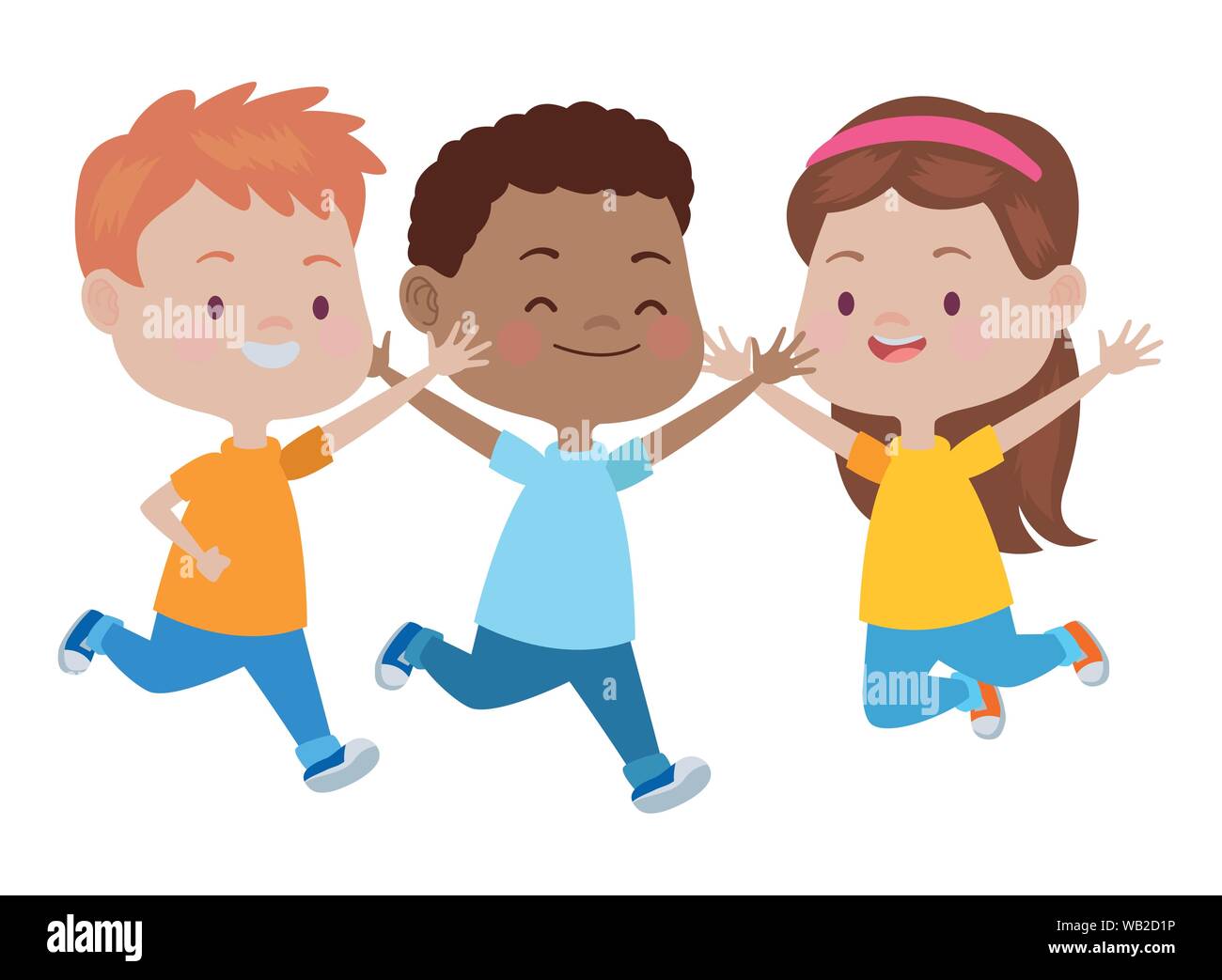 Cute happy kids having fun Stock Vector Image & Art - Alamy