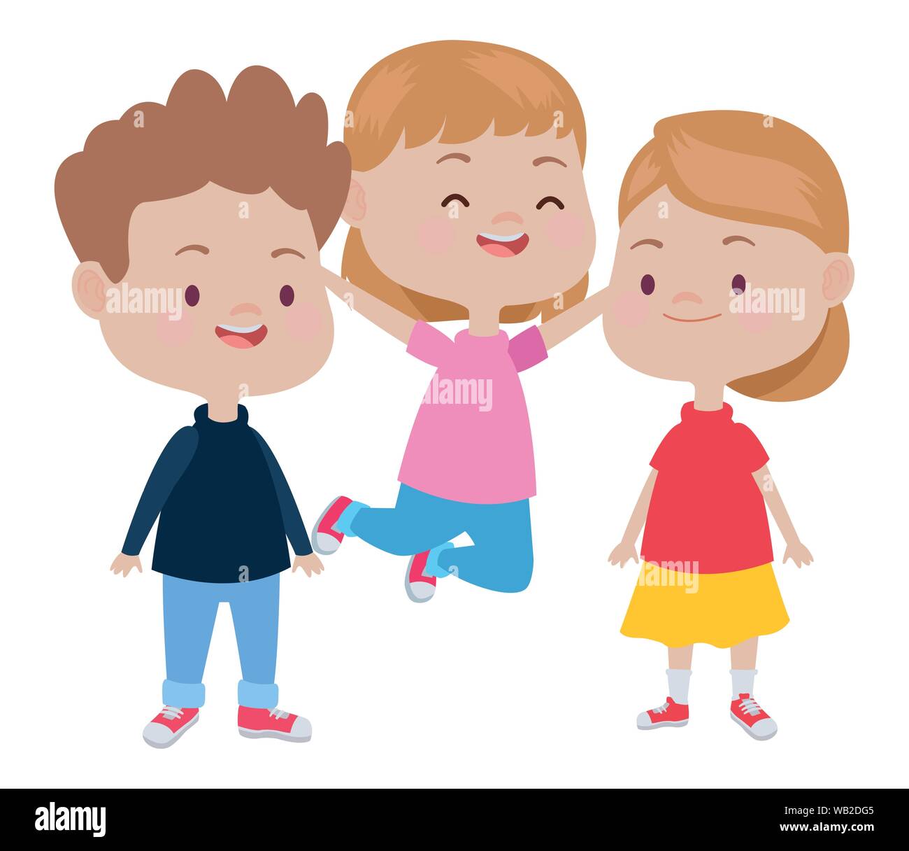 Cute happy kids having fun Stock Vector Image & Art - Alamy