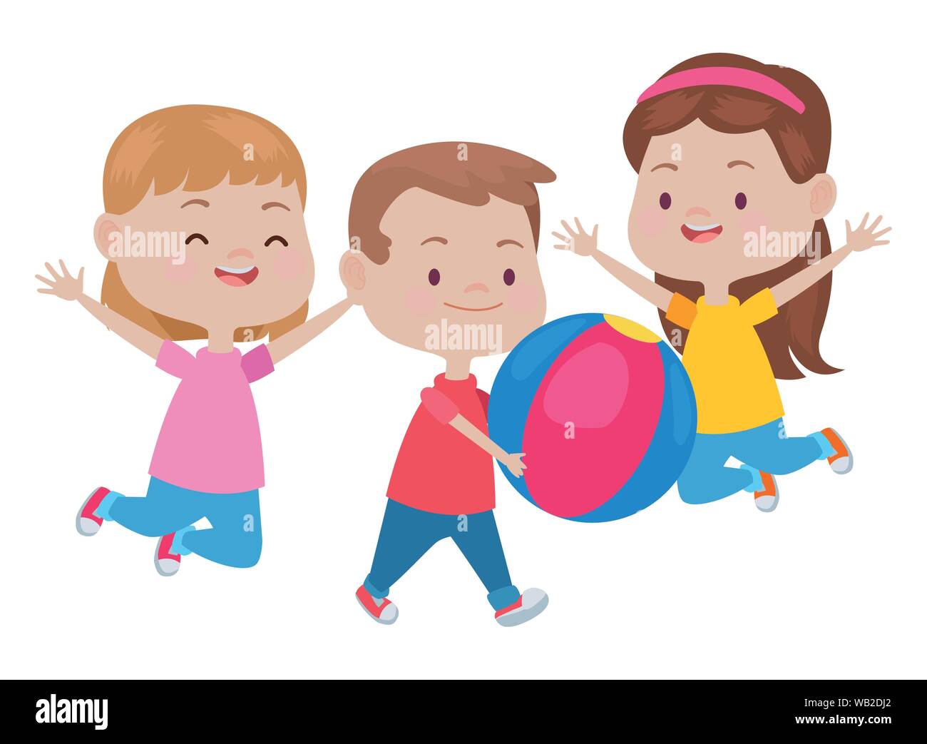 Cute happy kids having fun Stock Vector Image & Art - Alamy